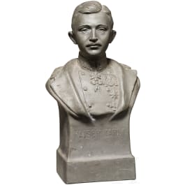 Emperor Karl I. - Zinc bust of the "Official War Welfare"