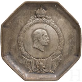 Emperor Franz Josef I. - tin plate with portrait