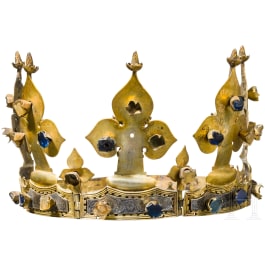 A rare French, early travelling crown, 15th century