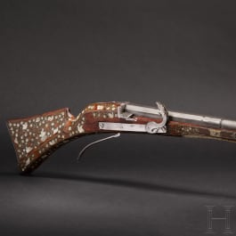 An important mother-of-pearl-inlaid matchlock-musket, Dresden, circa 1580/90