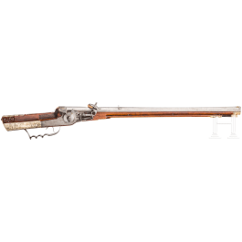A Saxon wheellock carbine, dated 1672