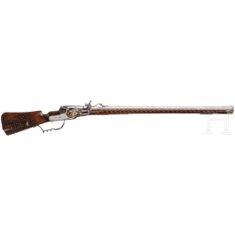A wheellock rifle, Thuringia or Saxony, dated 1680