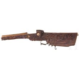 A fine carved stock of a wheellock rifle, Swabia, circle of Michael Maucher, ca. 1680
