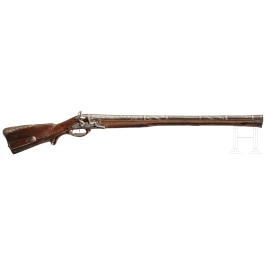 A South German flintlock gun with Osmanic barrel, circa 1720