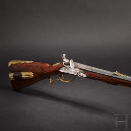 A deluxe flintlock rifle, Caspar Neureitter of Prague, circa 1730