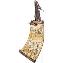 A German musketeer's powder flask, ca. 1630