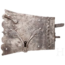 A large South German gothic door lock, circa 1500