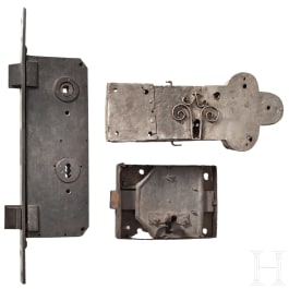 Three German gate locks, 17th-19th century