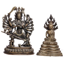 Two Nepalese bronze figures, 19th/20th century