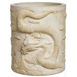A Japanese brush pot, late Meiji/early Taisho period