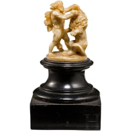 Micro carving, Hercules with the lion, Flemish/German, 17th century