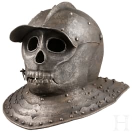 K&uuml;rassierhelm mit Totenkopfvisier, Sammleranfertigung im Stil um 1620