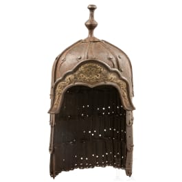 Spangenhelm, sino-tibetisch, neuzeitliche Fertigung im Stil des 17. Jhdts.