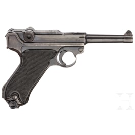 Pistole 08, Mauser, Code "42 - byf", (port. Typ 942), mit Tasche