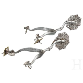 A pair of dutch baroque rowel-spurs, mid 17th century