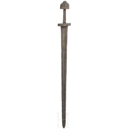 Wikingisches Schwert mit Silberdrahteinlagen, Nordeuropa, 10. Jhdt.