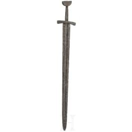 Ritterliches Schwert mit eingelegtem Wappen, deutsch, 11. Jhdt.