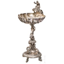 A stamped small silver salt dish in Renaissance style, Augsburg, circa 1800