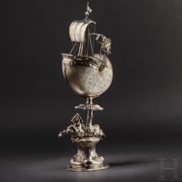 An unusual Flemish nautilus trophy with a hippocamp, 2nd half of the 19th century