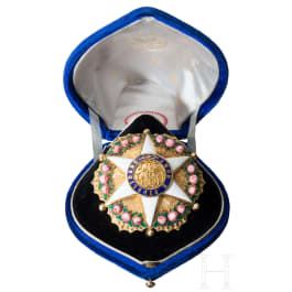 Kaiserlicher Rosen-Orden (Ordem Imperial da Rosa) - Bruststern der Offiziere in Etui