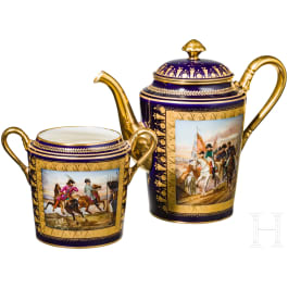 A coffee can and a sugar bowl of the Sèvres manufactory, circa 1807