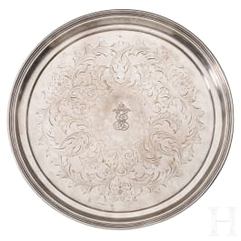 Empress Elisabeth of Austria – a silver ornamental plate, purveyor to the imperial-royal court, J. C. Klinkosch, Vienna, circa 1880