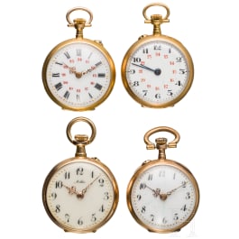Four golden ladies pocket watches - Germany and Europe, early 20th century