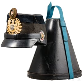 A shako for officers of the Reichsgendarmerie, circa 1900
