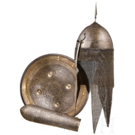 Eisengeschnittene Rüstungsgarnitur, Persien, datiert 1797