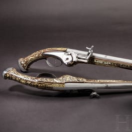 A pair of long bone-inlaid wheellock pistols, Teschen, circa 1630