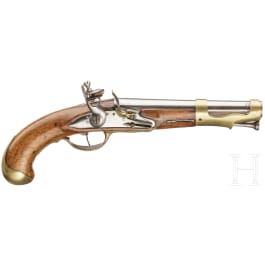 A French military flintlock pistol, M an 2, circa 1790