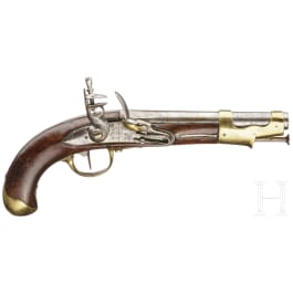 A French flintlock cavalary pistol, Maubeuge M an 9, made 1808
