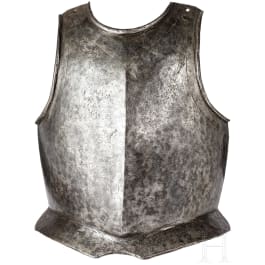A heavy German breastplate, early 17th century