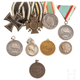 An Austro-Hungarian group of awards, 1914 - 1918