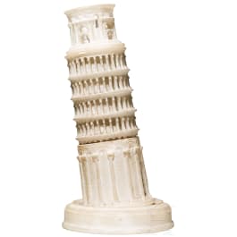 An Italian Grand Tour Object in alabster, The Leaning Tower of Pisa, circa 1900