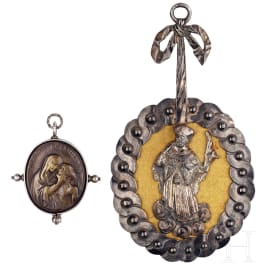 Two religious pendants, German, 17th/18th century