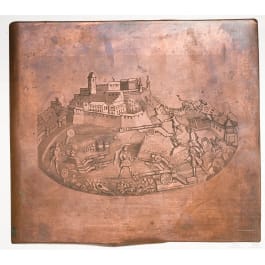 A German copper printing plate, circa 1700