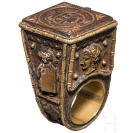 An Italian bishop's ring with a secret compartement, 19th century