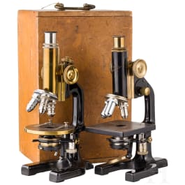 Two microscopes, Reichert, Vienna, 20th century