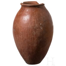 A bellied red-black vessel, Naqada culture, Upper Egypt, circa 3500 B.C.