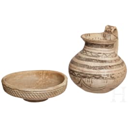 An Italian bowl and a Daunian jug, 5th - 1st century B.C.