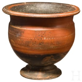 An Etruscan bucchero vessel, 300 B.C.