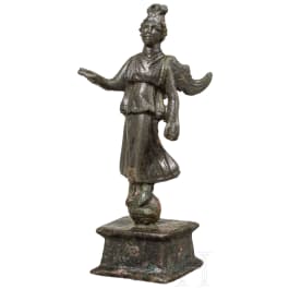 A Roman bronze statuette of Victoria, 2nd - 3rd century