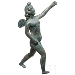 A Roman bronze figurine of an Eros, 2nd - 3rd century