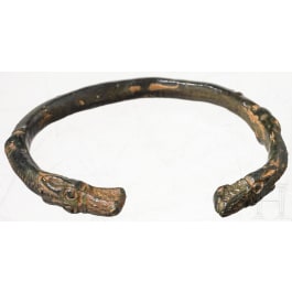 A Celtic bracelet decorted with dragon head terminals, 5th century B.C.