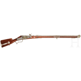 A wheellock rifle with a double-eagle crest, 20th century