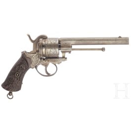A pinfire revolver, Belgium, circa 1860