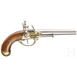 A French flintlock cavalry pistol Mod. 1777 1st pattern, St. Etienne, circa 1780