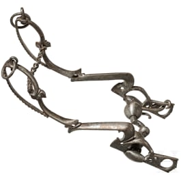 A French iron horse bit, 17th century