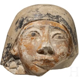 Imset-Kanopendeckel, Kalkstein, Ägypten, 2. - 1. Jtsd. v. Chr.